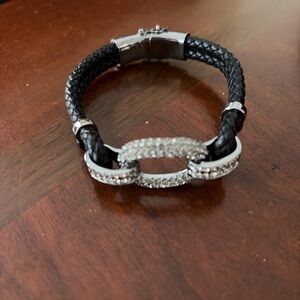 Elegant Black and Silver Bracelet